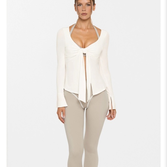 NAMA Body Bamboo™ Tie Front Long Sleeve - Picture 3 of 4
